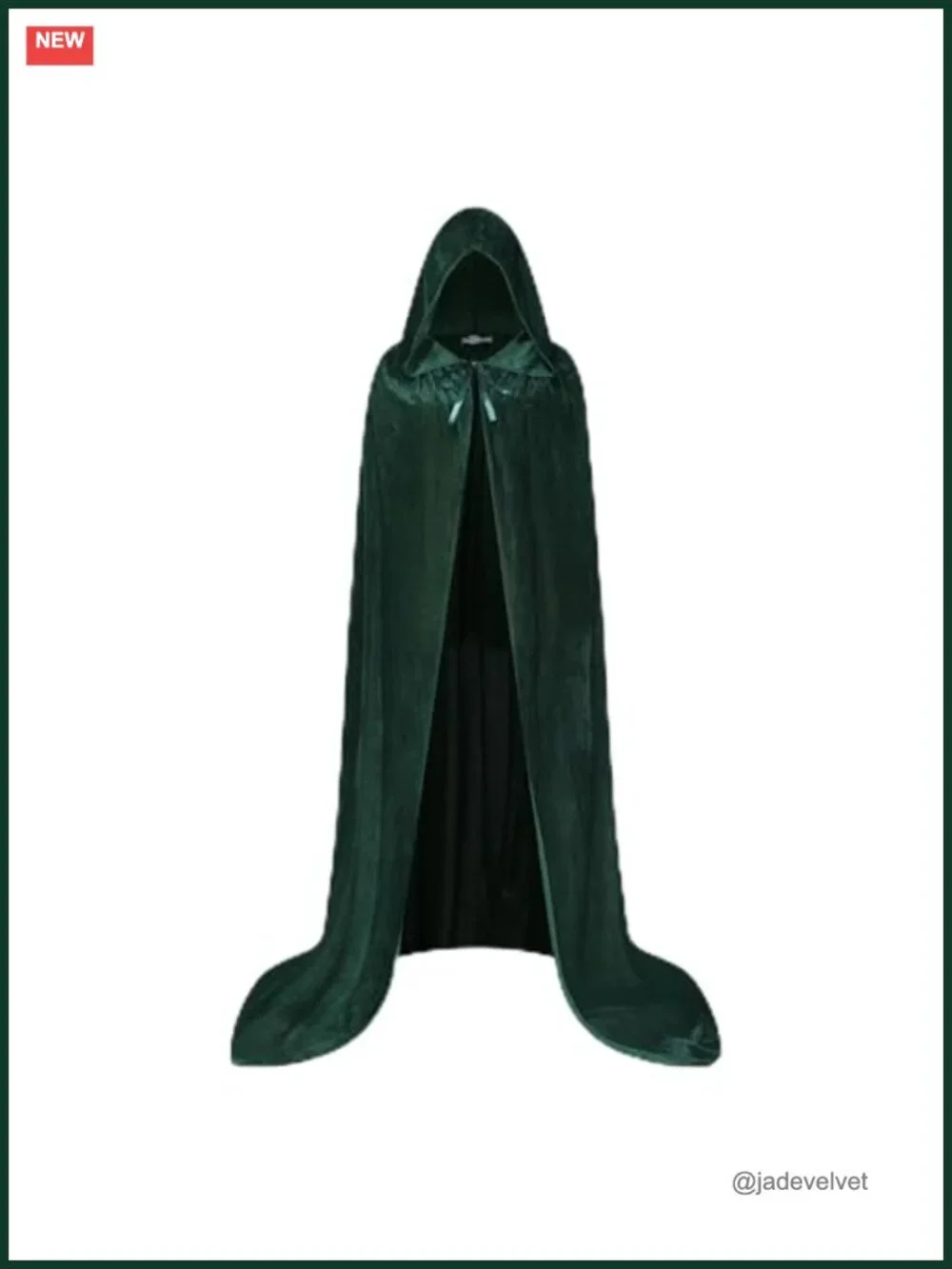Velvet Hooded Cape Cloak with Hood Gothic Halloween Costume